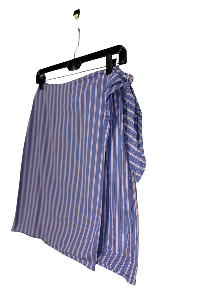 J. CREW STRIPED WRAP SKIRT