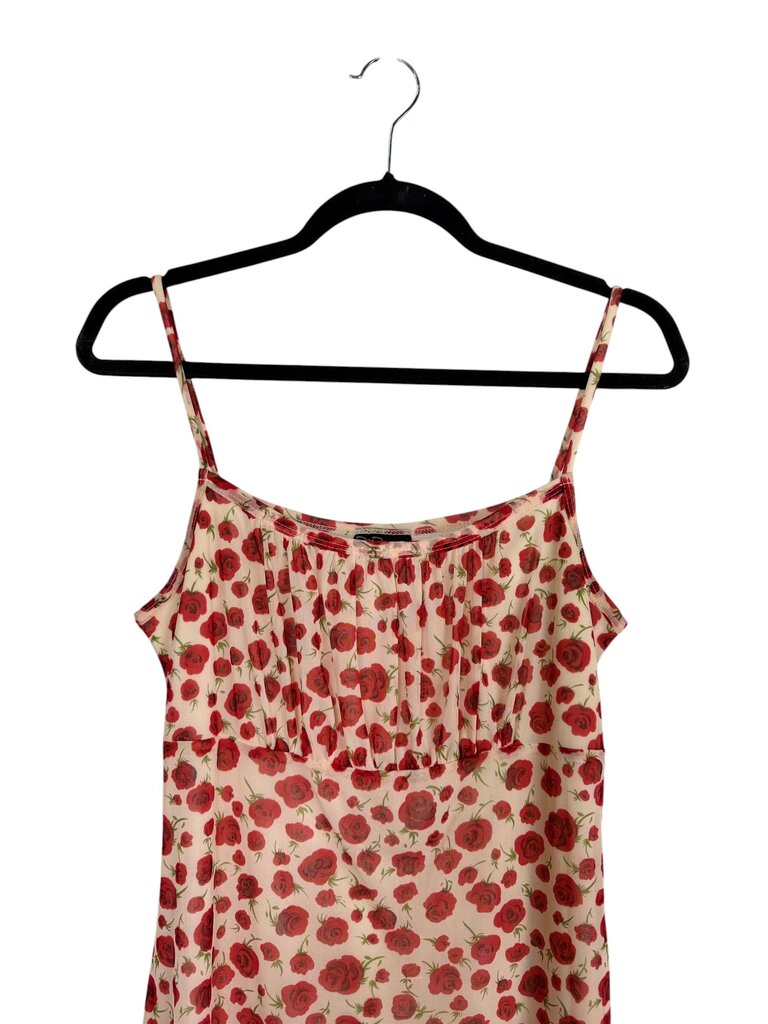 MY MICHELLE RED ROSE MESH DRESS