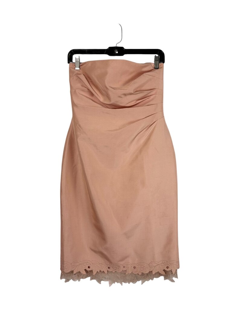 KAY UNGER STRAPLESS LACE HEM DRESS