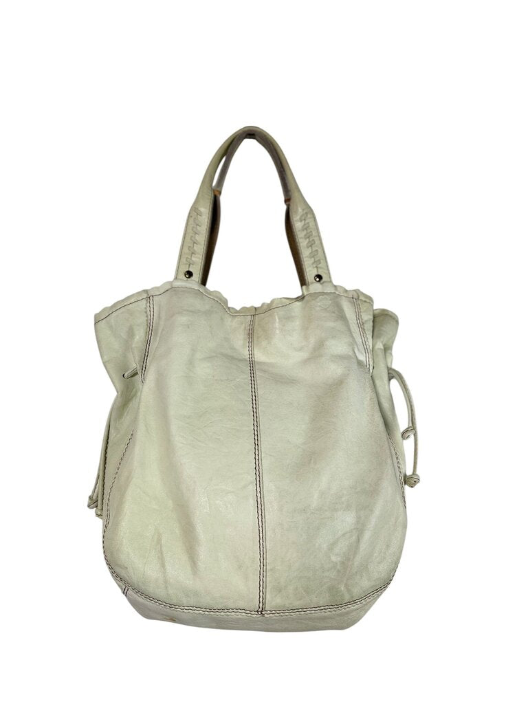 LUCKY BRAND FLORAL LEATHER TOTE
