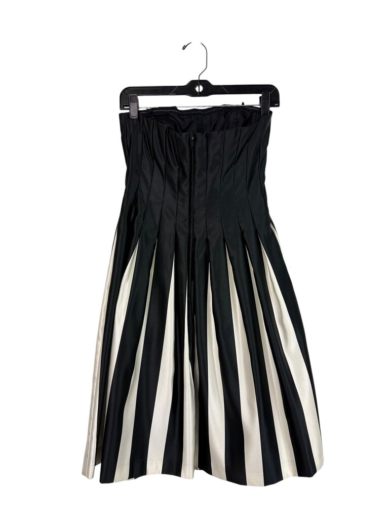 BCBG MAXAZRIA COLORBLOCK STRAPLESS DRESS