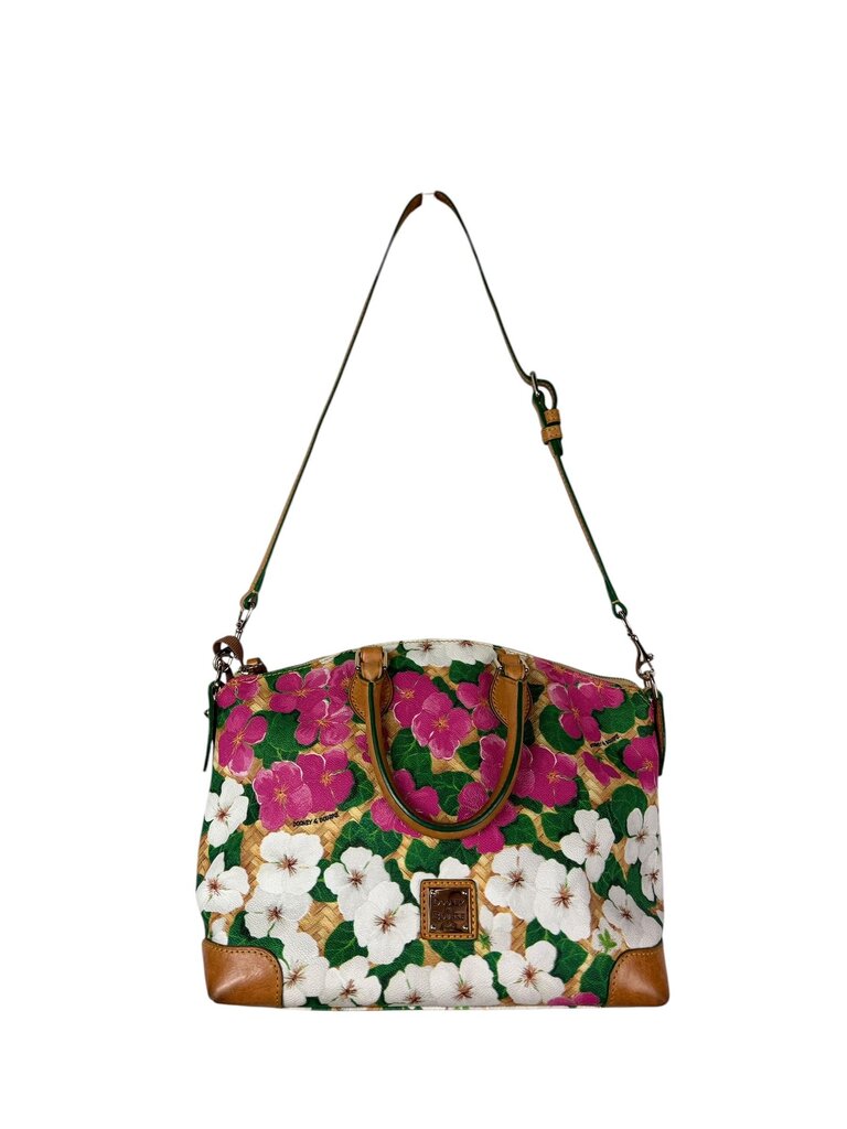 DOONEY & BURKE HIBISCUS PATTERN SATCHEL