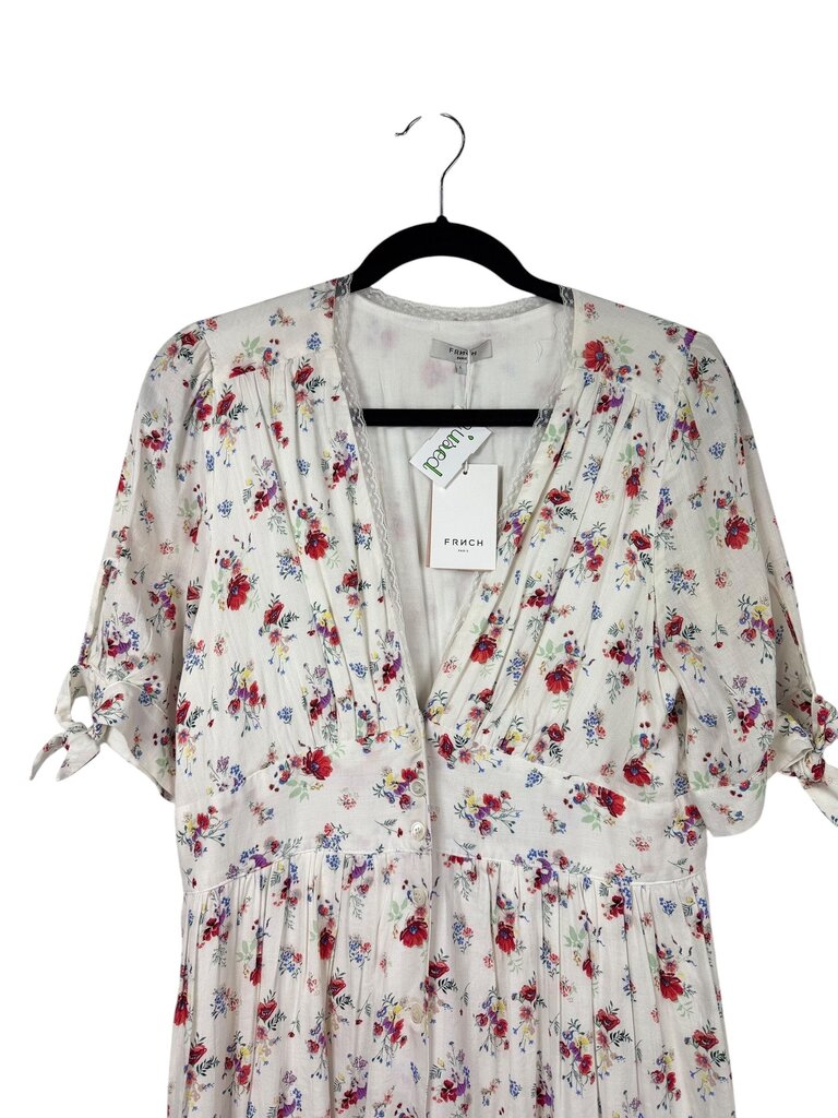 FRNCH FLORAL BUTTON MIDI DRESS