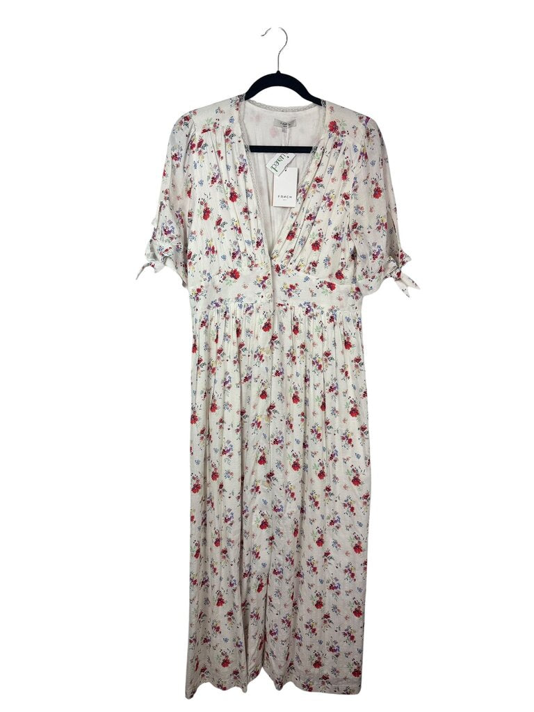 FRNCH FLORAL BUTTON MIDI DRESS