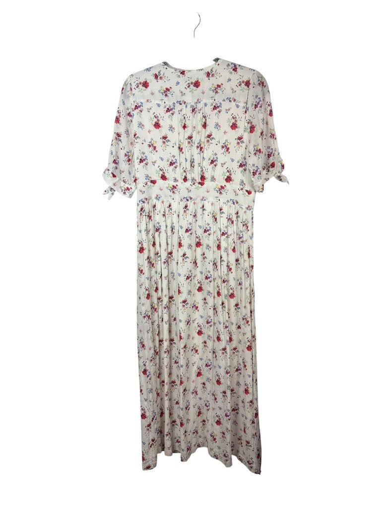 FRNCH FLORAL BUTTON MIDI DRESS