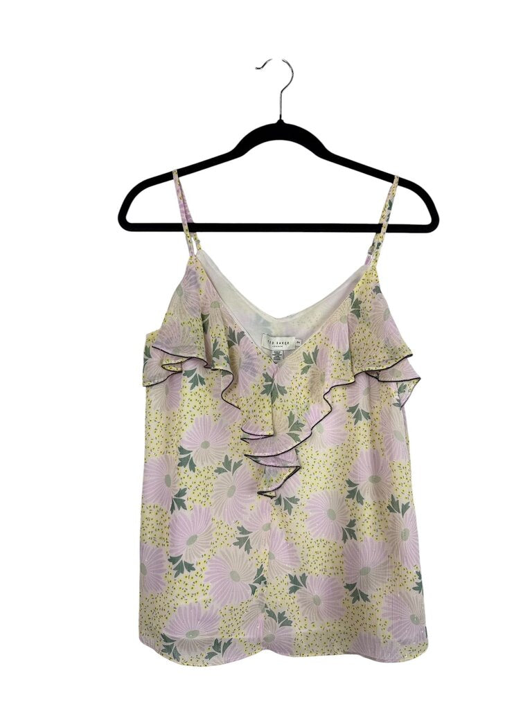 TED BAKER FLORAL RUFFLE TANK