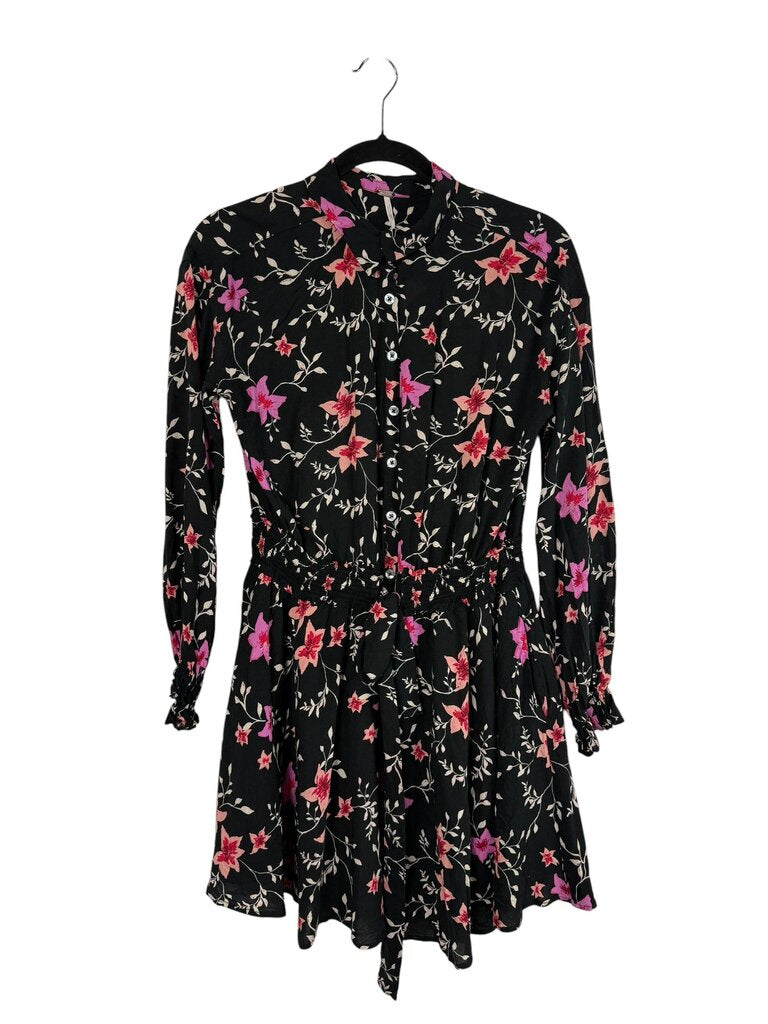 FREE PEOPLE FLORAL SHIRT DRESS