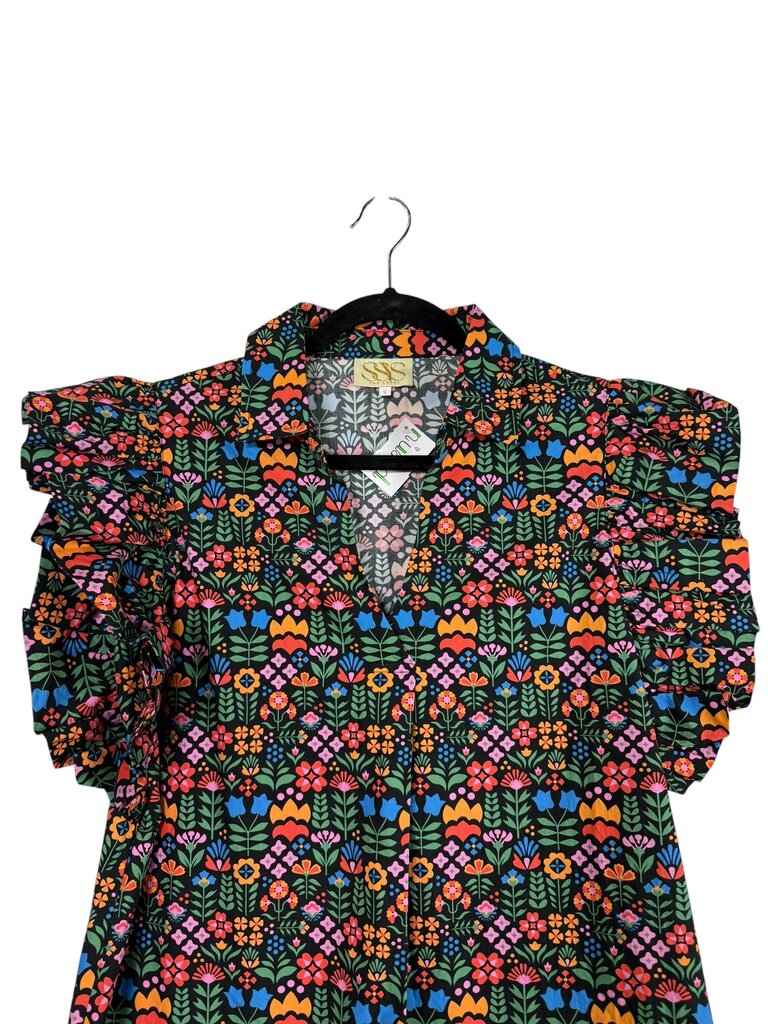 SSYS THE LABEL FLORAL MINI DRESS