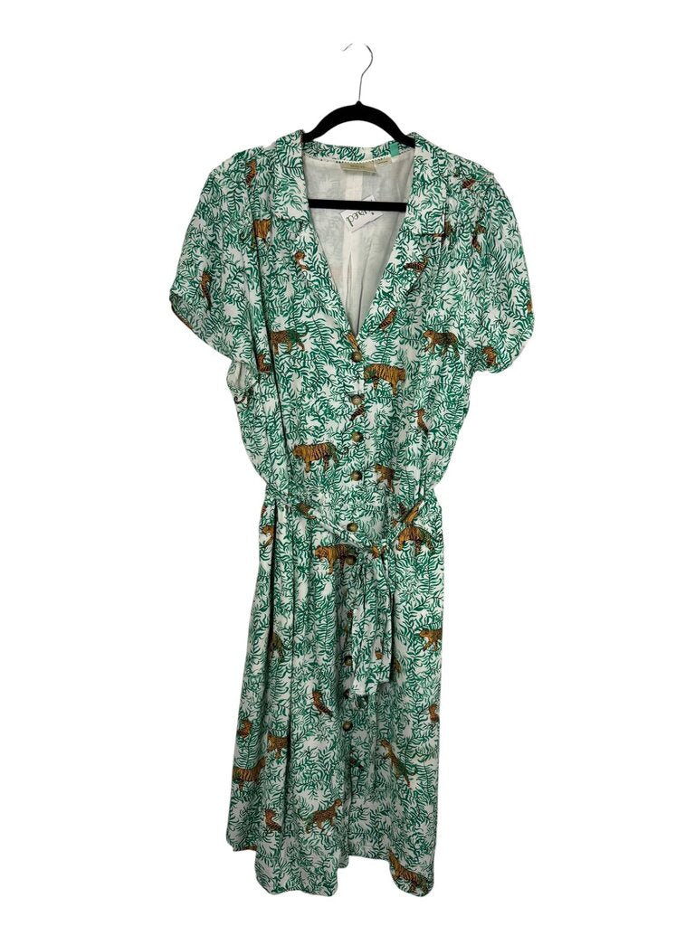 MAEVE TIGER PRINT SHIRT DRESS