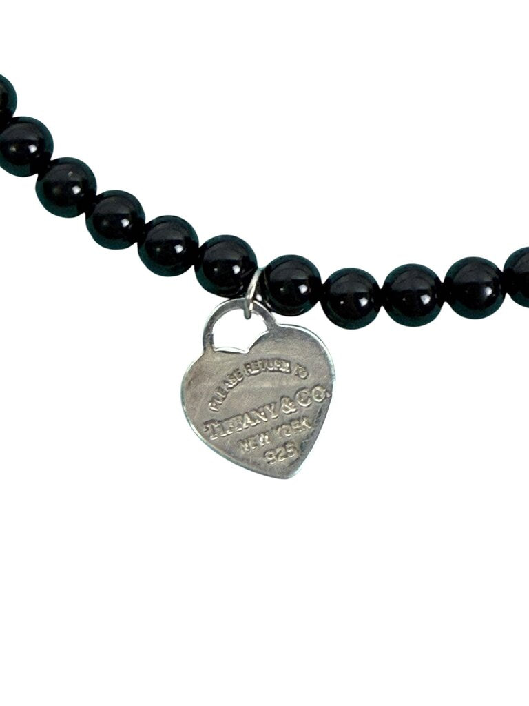 AUTHENTIC TIFFANY & CO RETURN TO TIFFANY ONYX BEADED BRACLET