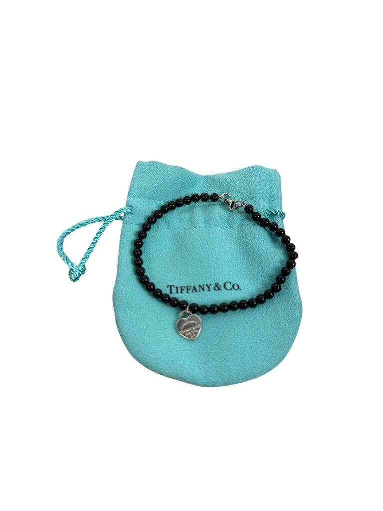 AUTHENTIC TIFFANY & CO RETURN TO TIFFANY ONYX BEADED BRACLET
