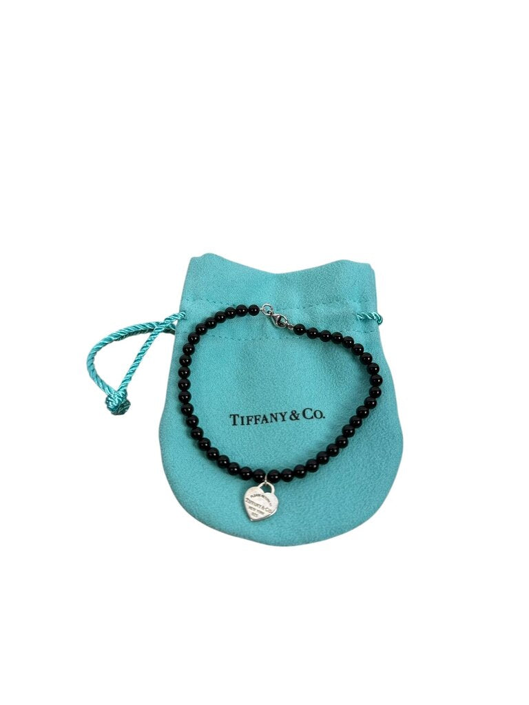 AUTHENTIC TIFFANY & CO RETURN TO TIFFANY ONYX BEADED BRACLET