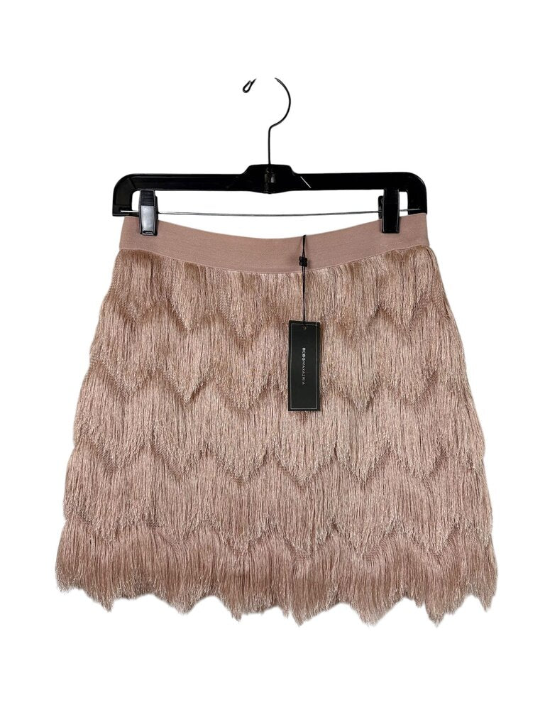 BCBG MAXAZRIA FRINGE MINI SKIRT