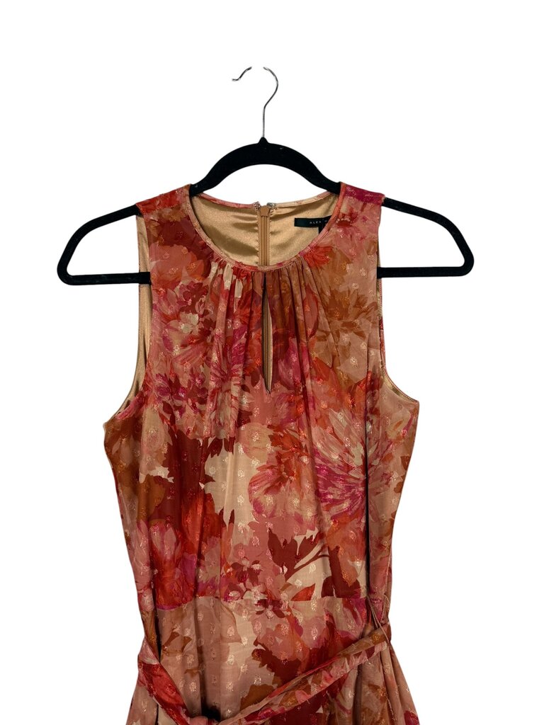 ALEX MARIE TIERED METALLIC DRESS