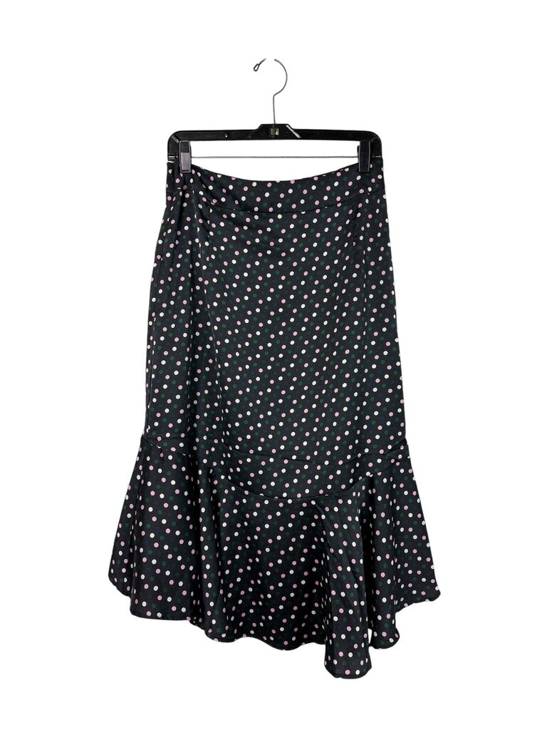OTG HIGH LOW RUFFLE POLKA DOT SKIRT