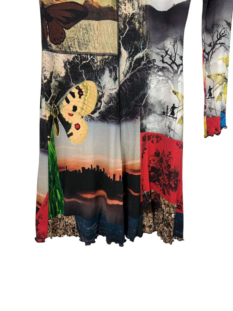 ALICE + OLIVIA PANELED ECO FUSION DELORA DRESS