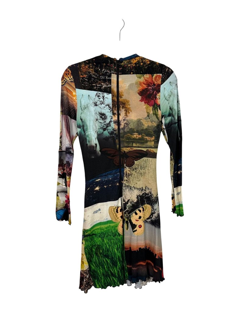 ALICE + OLIVIA PANELED ECO FUSION DELORA DRESS
