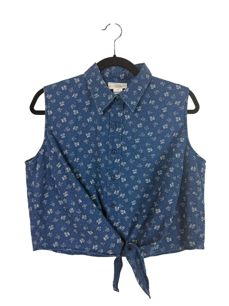 JONES NEW YORL FLORAL CHAMBRAY