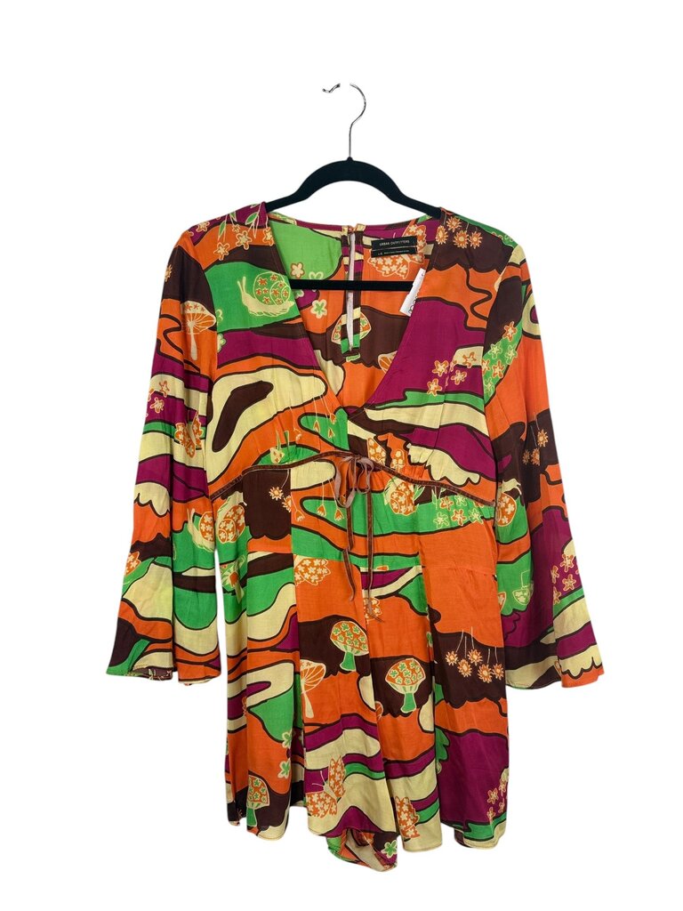 URBAN OUTFITTERS MUSHROOM PRINT ROMPER