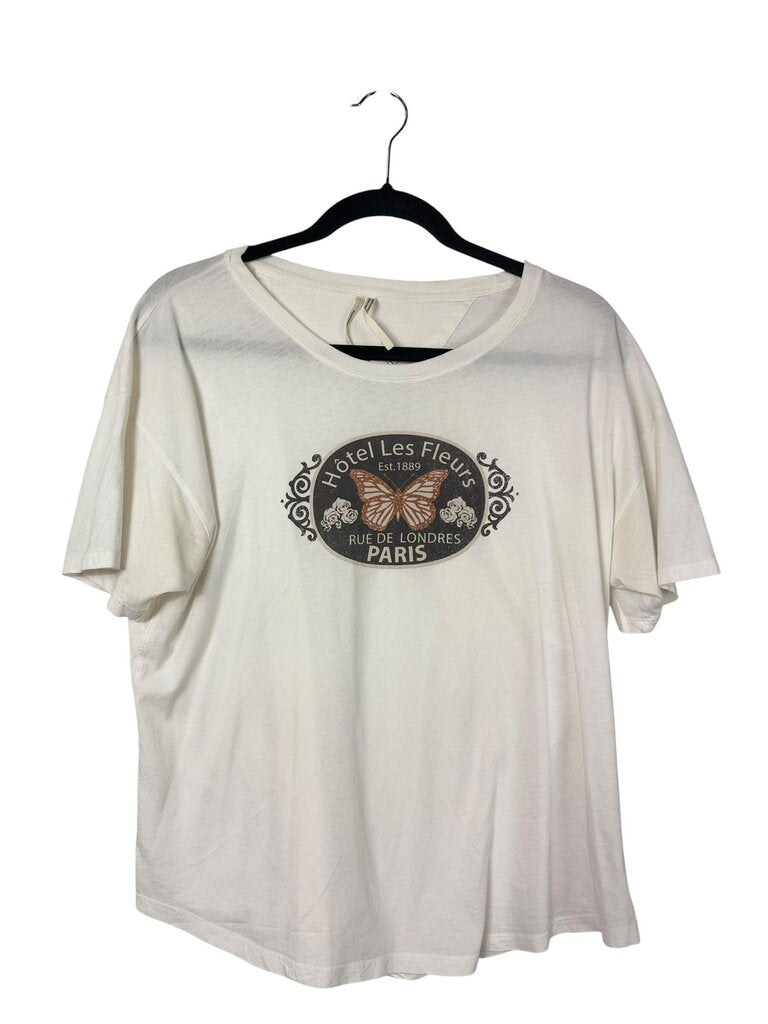 ANTHROPOLOGIE "HOTEL LES FLEURS" TEE SHIRT