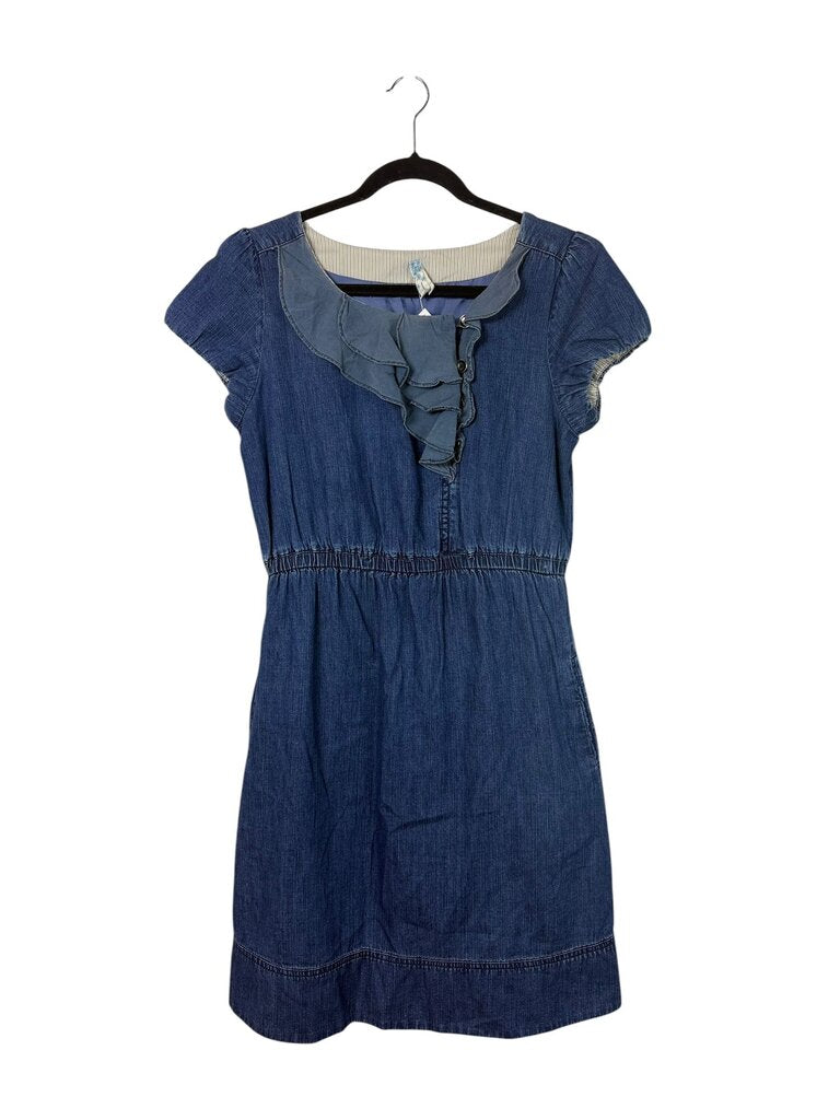 MAEVE CHAMBRAY RUFFLE DRESS