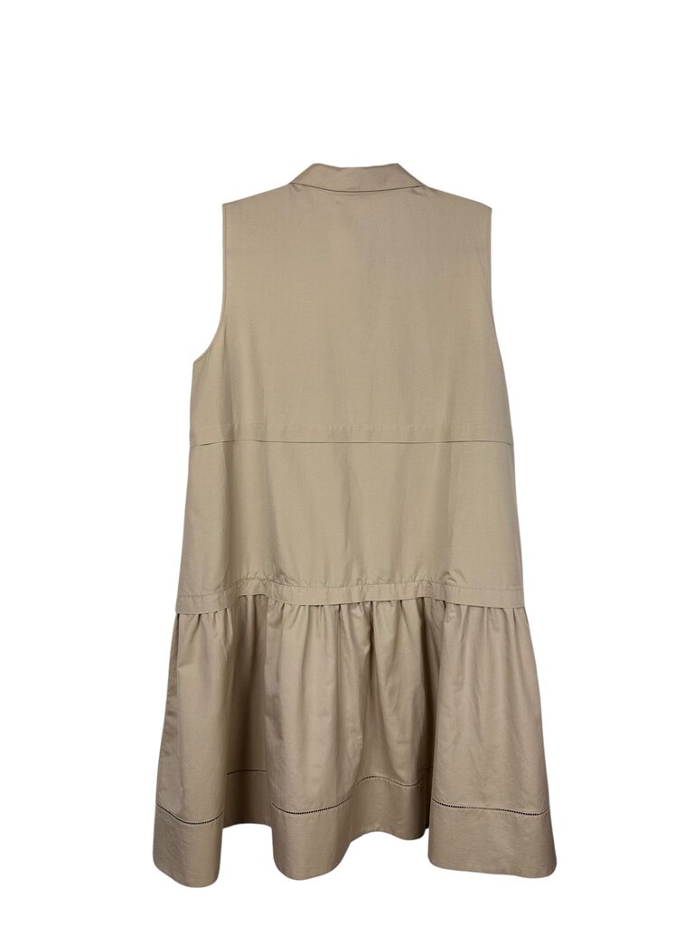 LAFAYETTE 148 TIERED BUTTON SHIRT DRESS