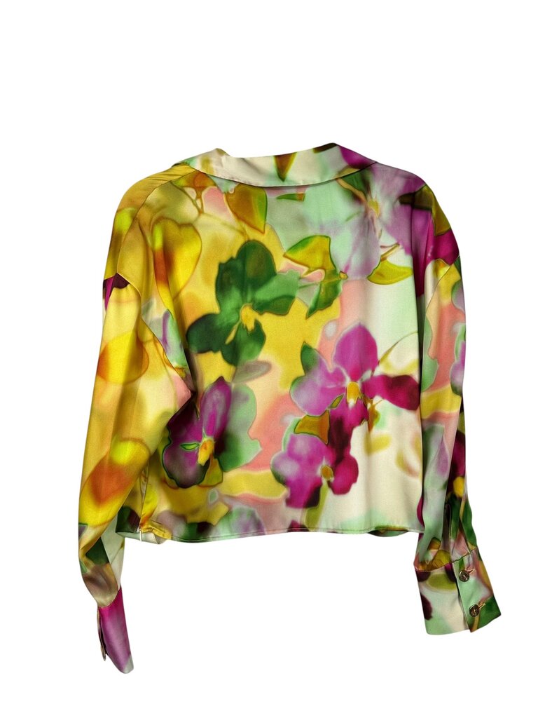 ZARA BLURRY FLORAL BLOUSE