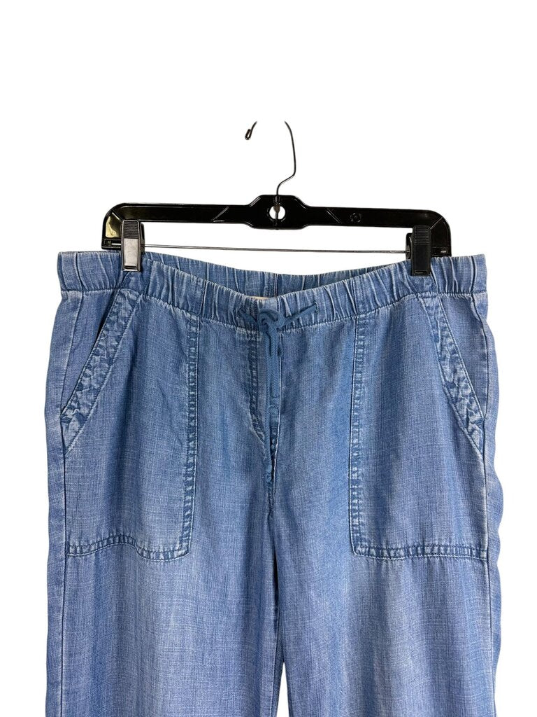 BELLA DAHL DRAWSTRING CHAMBRAY PANTS