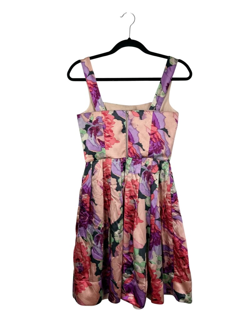 BETSEY JOHNSON FLORAL SILK DRESS