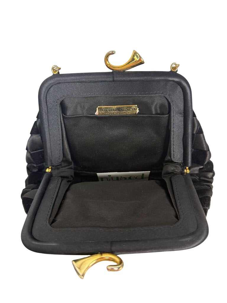 AUTHENTIC BOTTEGA VENETA VELVET & SATIN INTRECCIATO BAG