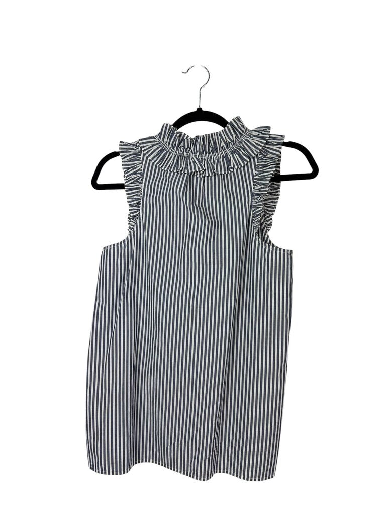 J. CREW RUFFLE STRIPE TOP