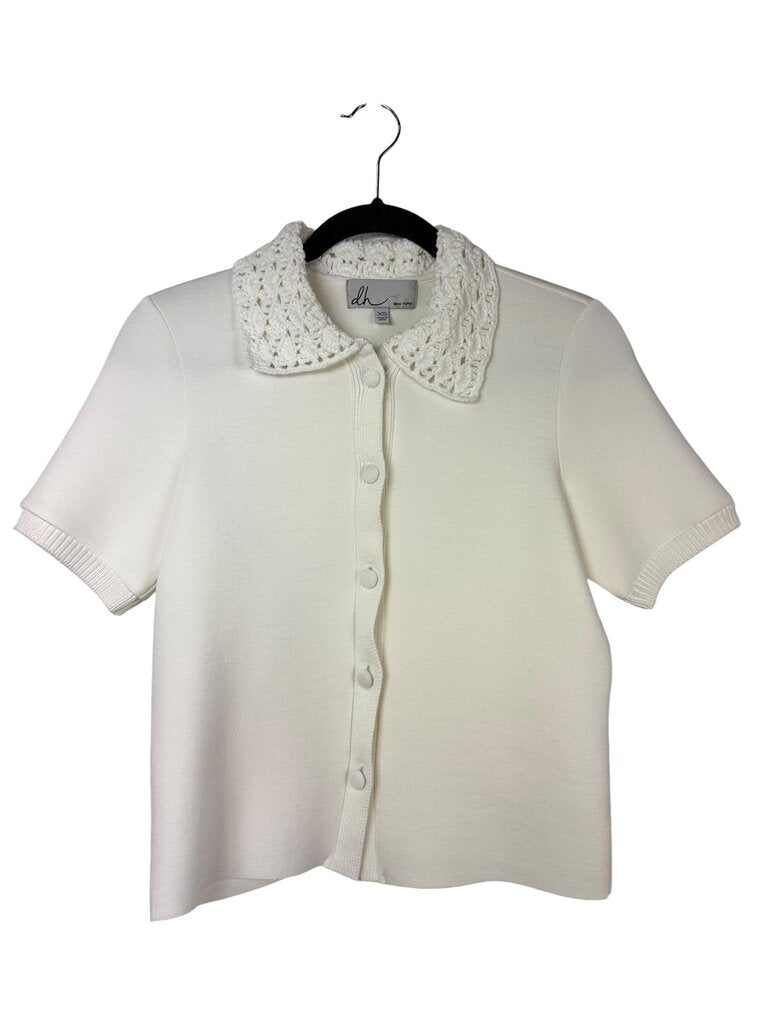 DH CROCHET PETER PAN COLLAR CARDIGAN