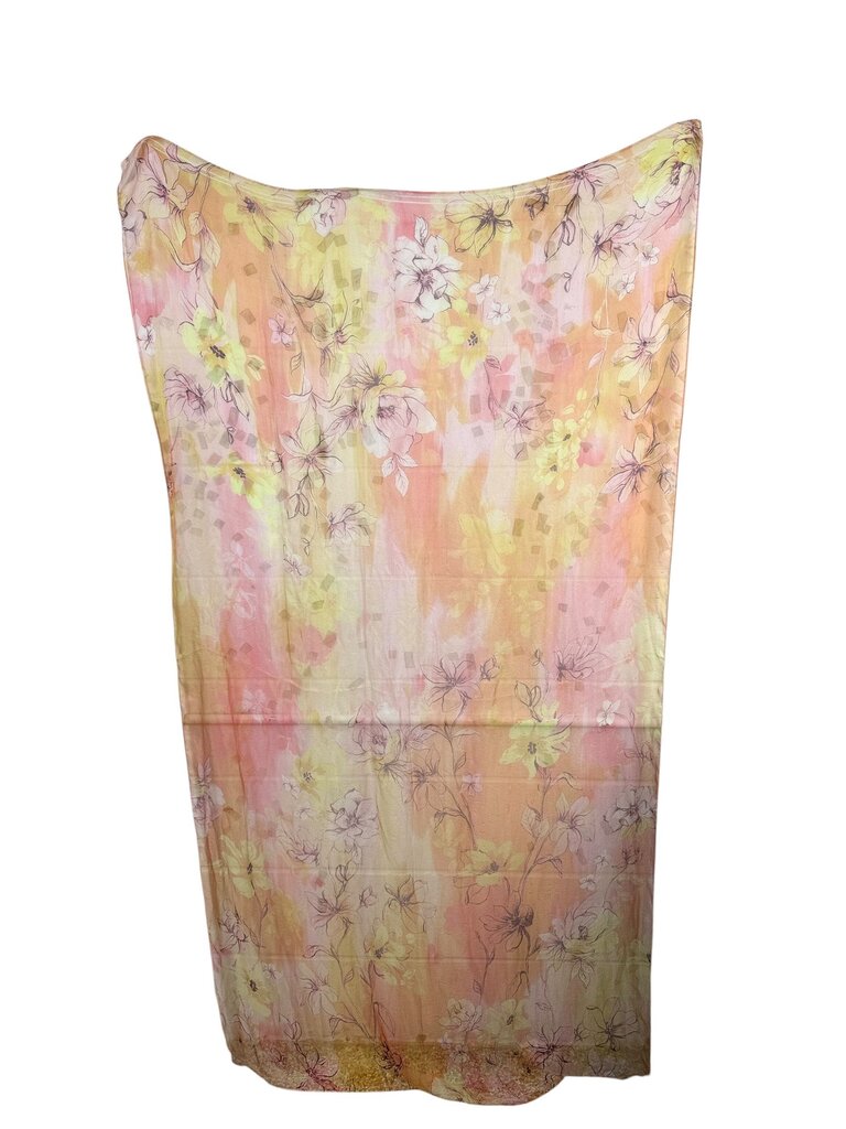 NORDSTROM SILK FLORAL SCARF
