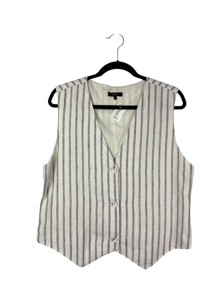 QUINCE PINSTRIPE LINED BLAZER