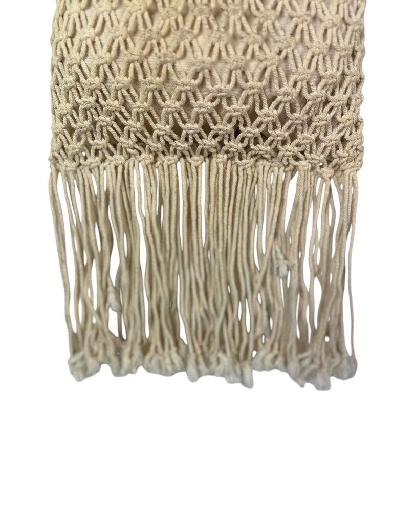 RALPH LAUREN CROCHET TASSEL HANDBAG