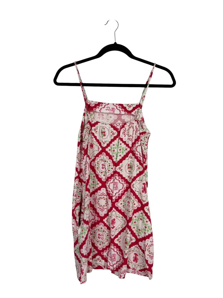 MONTEAU ROSES & BOWS PATTERN MINI DRESS