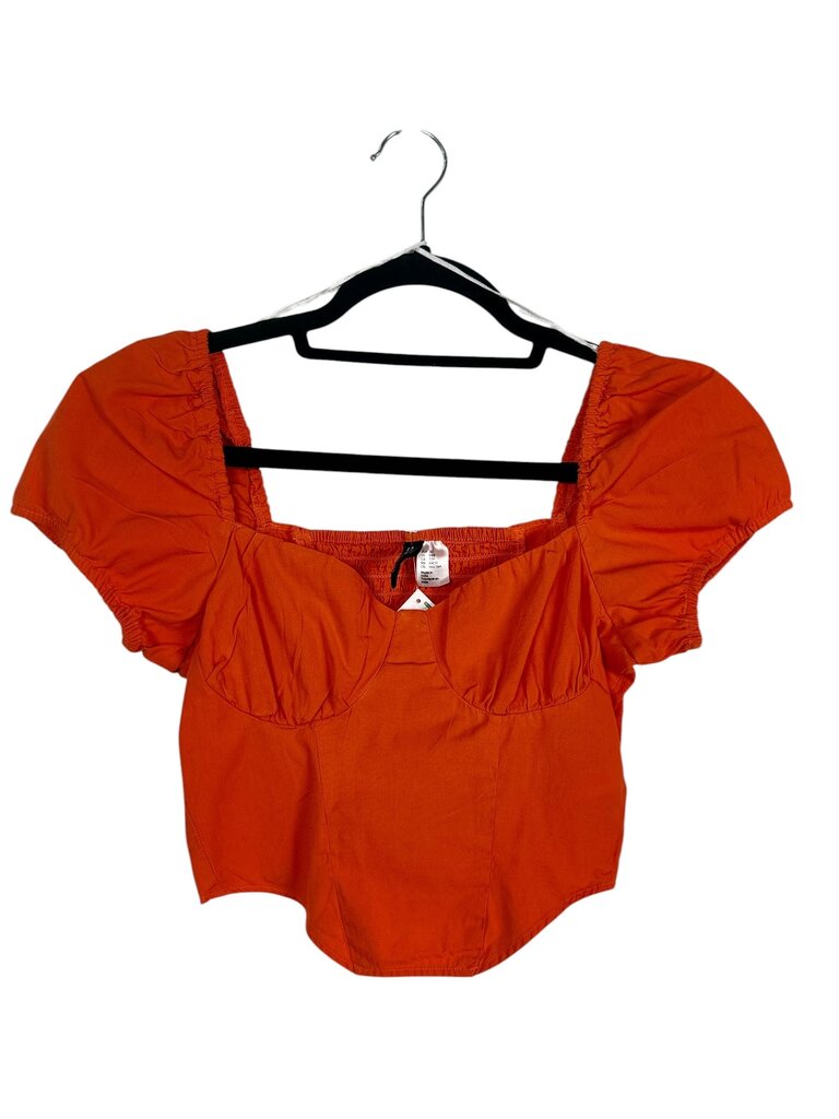 DIVIDED CROPPED BUSTIER TOP