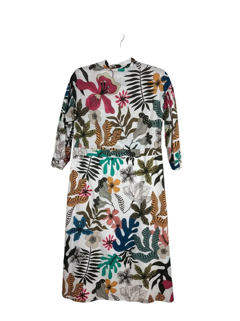VILAGALLO LEAF PATTERN DRESS