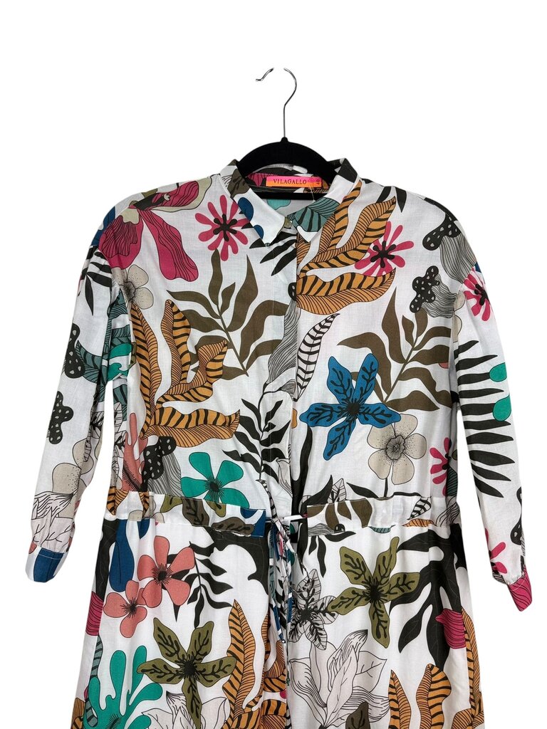 VILAGALLO LEAF PATTERN DRESS
