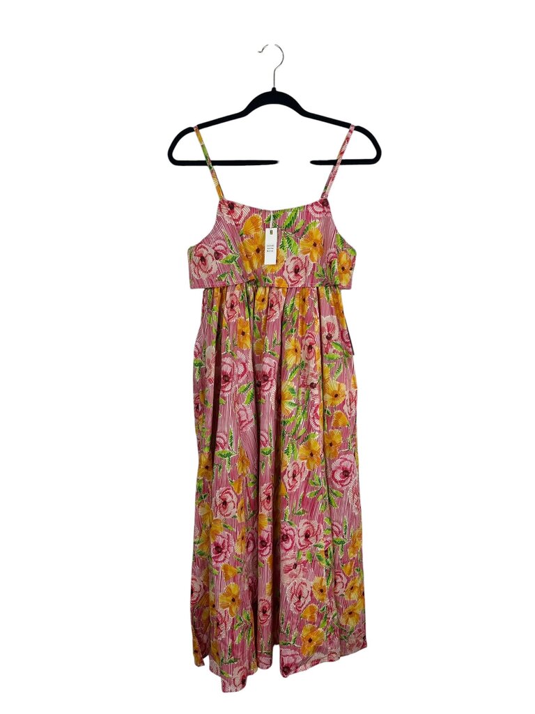 STITCHDROP STRIPED FLORAL DRESS