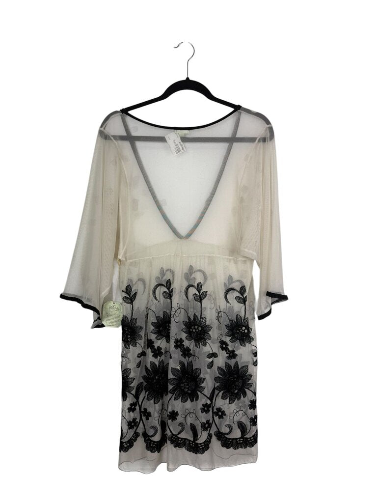 PETIT POIS SHEER EMBROIDERED COVER UP