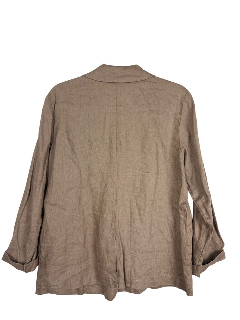EILEEN FISHER 100% ORGANIC LINEN BLAZER