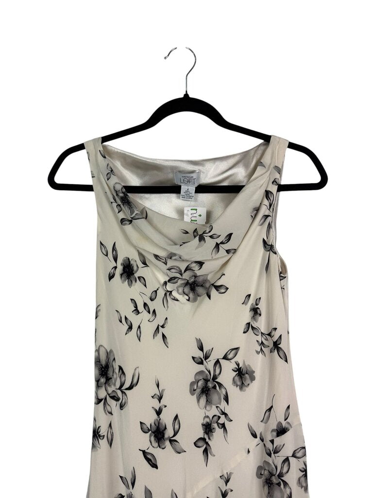 LOFT FLORAL SILK DRESS