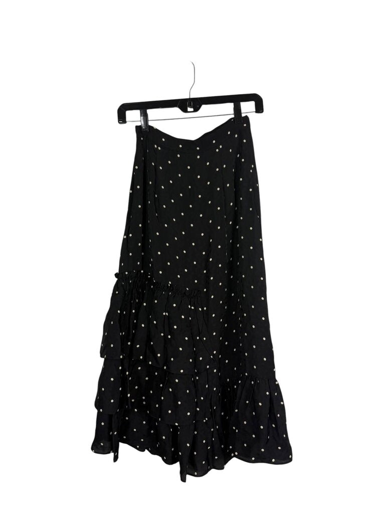 H&M RUFFLE POLKA DOT MIDI SKIRT