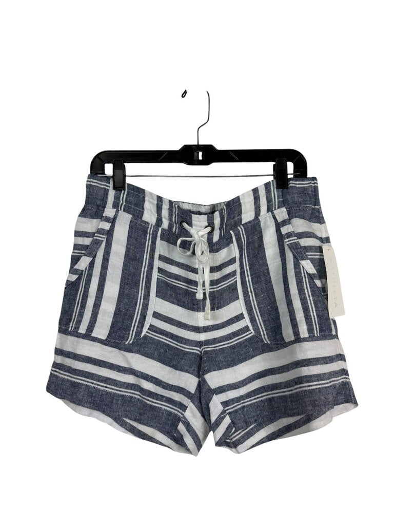 ATHLETA STRIPED LINEN SHORTS