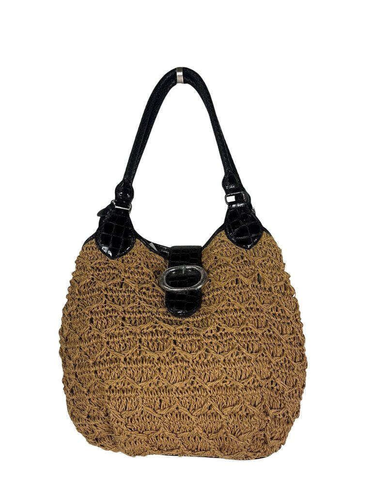 BRIGHTON WOVEN STRAW HOBO BAG