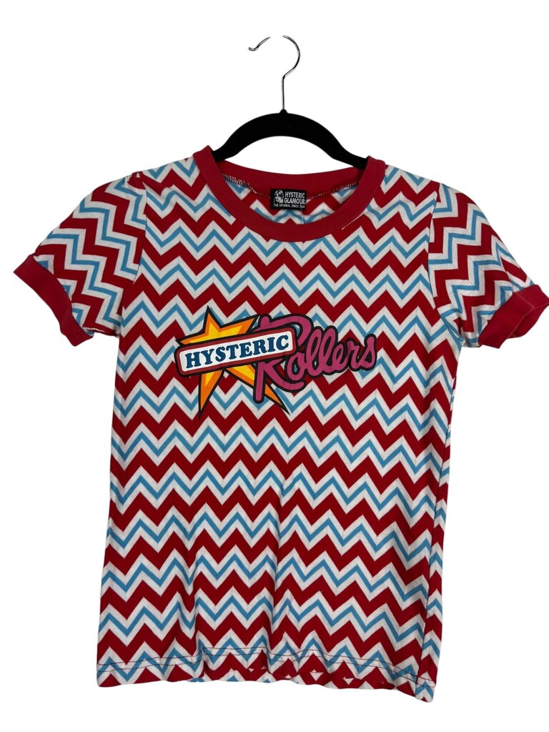 HYSTERIC GLAMOUR CHEVRON HYSTERIC ROLLERS TEE SHIRT