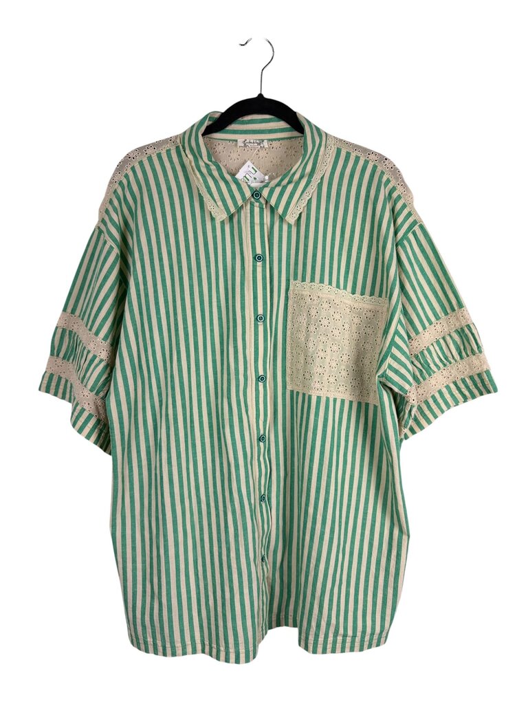 INTIMATLY FREE PEOPLE PINSTRIPE BUTTON DOWN