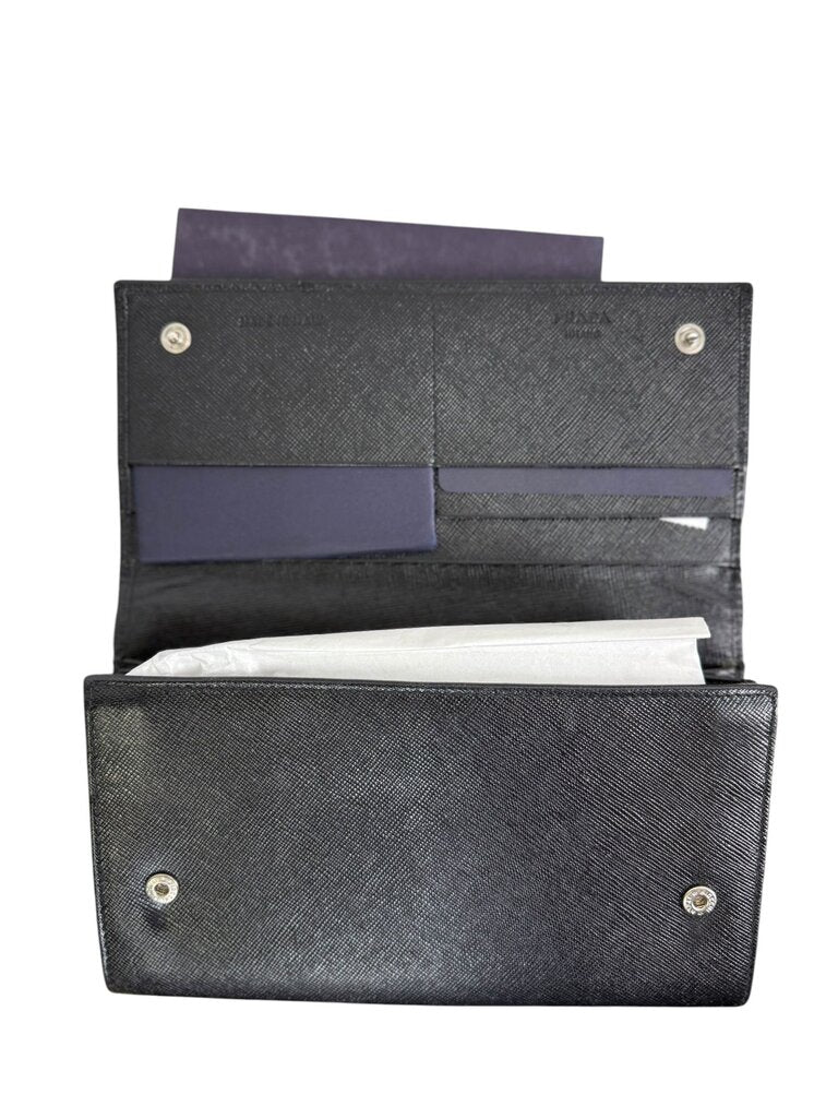 PRADA SAFFIANO LEATHER FLAP WALLET