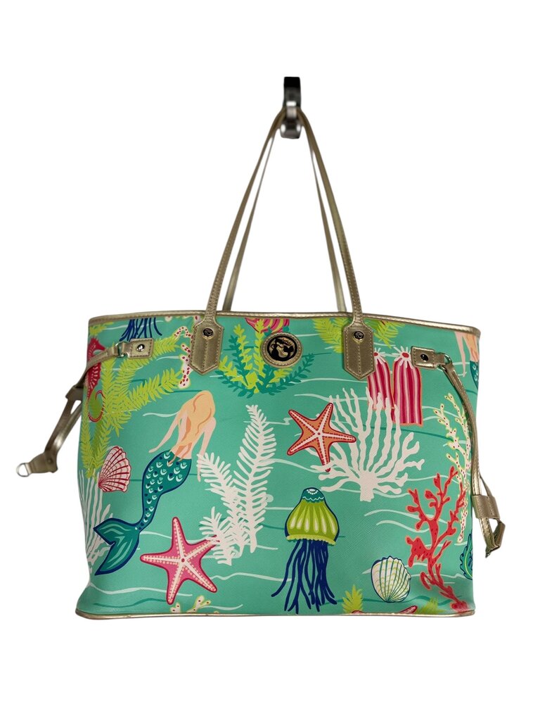 SPARTINA UNDERWATER MERMAID PRINT TOTE